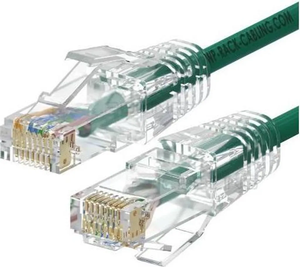 Cordon de brassage Ethernet Cat6a 1m Vert pour réseau informatique