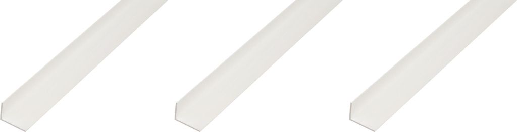 Alberts eco 3 x Winkelprofil, PVC, weiß, 25 x 20 x 1 mm, Länge 1 m