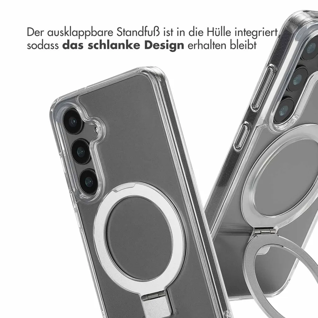 Accezz Ring Stand Backcover con MagSafe Samsung Galaxy S24 - Trasparente - 6
