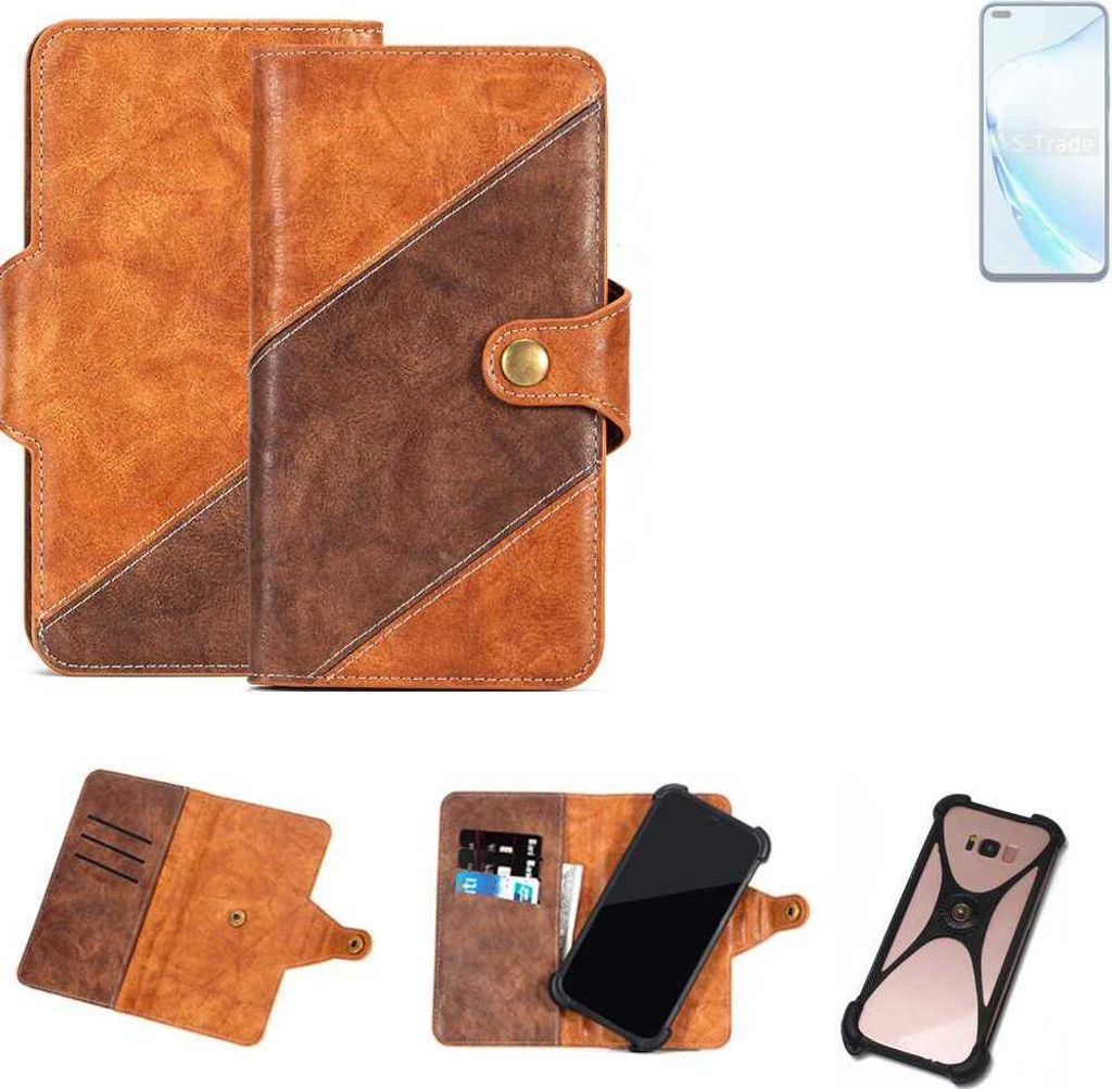 K-S-Trade Handyhülle Schutzhülle Bookstyle Case Wallet-Case kompatibel mit Wiko Hi Enjoy 60 Pro 5G Cover Klapphülle Kantenschutz Smartphone