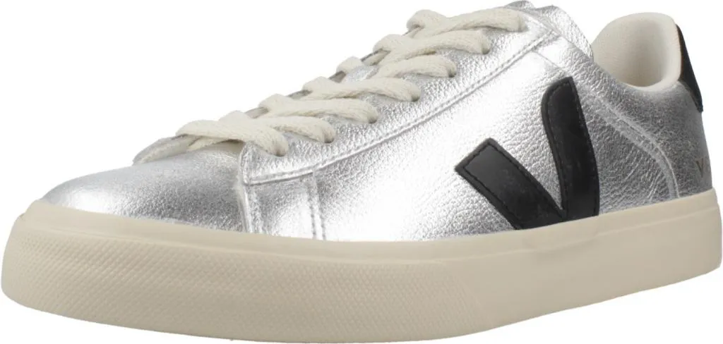 Baskets Veja Campo Argent pour Femme - Sneakers en Cuir ChromeFree Chic