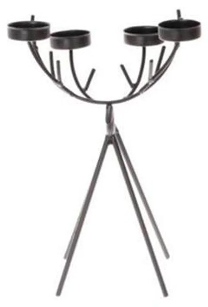 Lanterne Décorative Renne en Bois Naturel - Bougeoir de Noël HBX 30cm