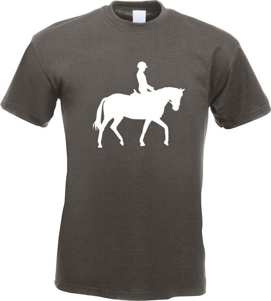 Kiwistar - T-Shirt - Graphit - Pferdesport Springreiten Herren Funshirt Bedruckt Design Sprüche Spruch Motive - mit Motiv Bedruckt - Funshirt Desi...