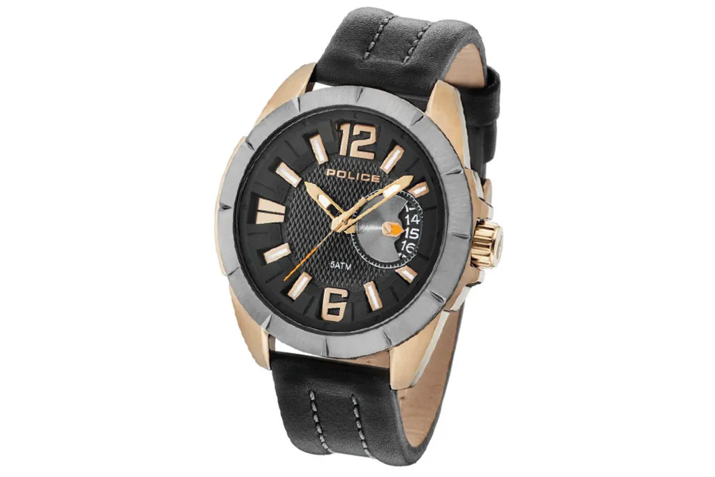 Montre Police PL15240JSKU.02 étanche avec bracelet cuir haute qualité
