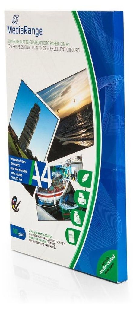 MediaRange MRINK111, Matte, 140 g/m², Tintenstrahl, A4, Produktbild 