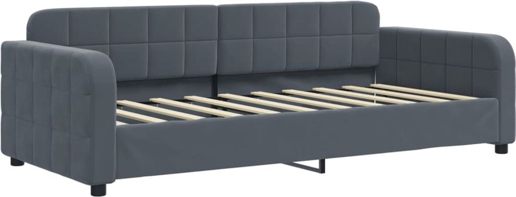 Tagesbett Dunkelgrau 90x190 cm Samt
