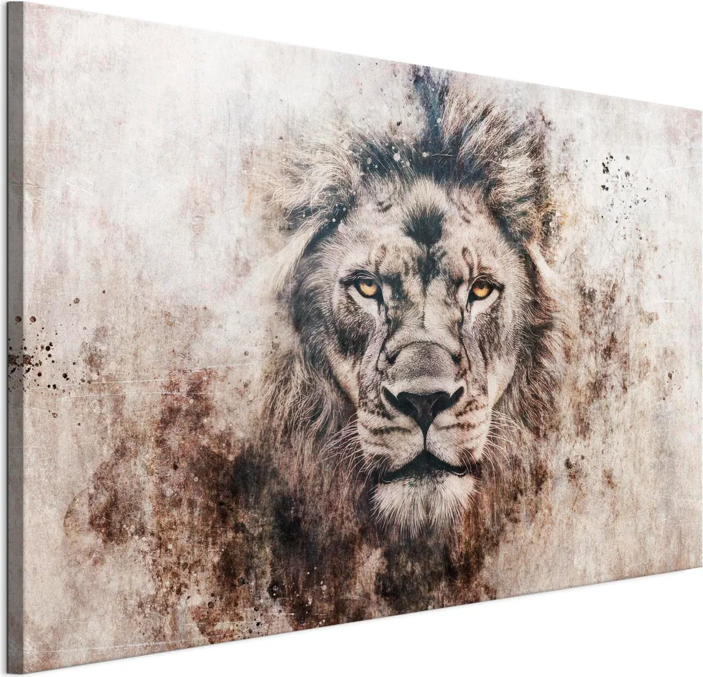 LUMASOUL Quadro su Tela Leone 120x80 - Eccellenza nell'Arredo Parete