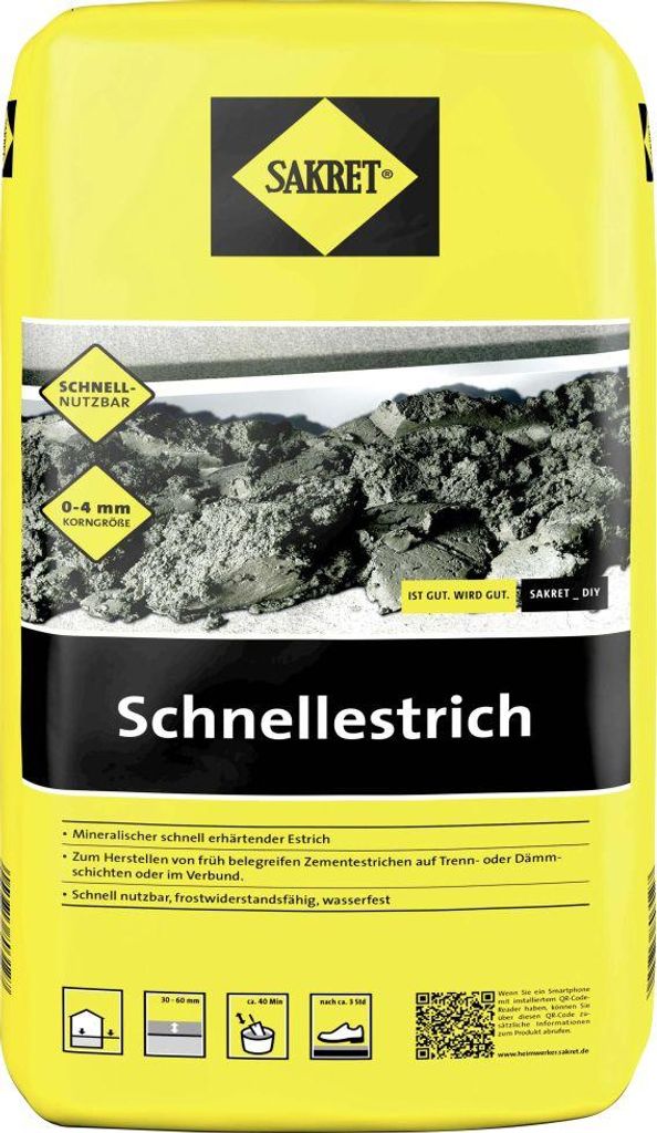 SAKRET Schnellestrich 30 kg Sack Produktbild 