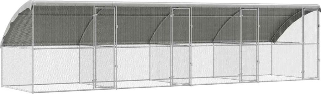 vidaXL Hühnerkäfig 4 Stk. Silber 800 x 200 x 200 cm Produktbild 
