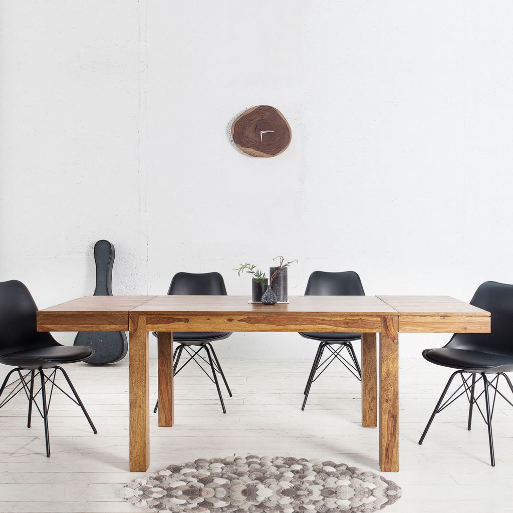 cagü: Design Esstisch [SATNA] aus Sheesham massiv Holz Produktbild 