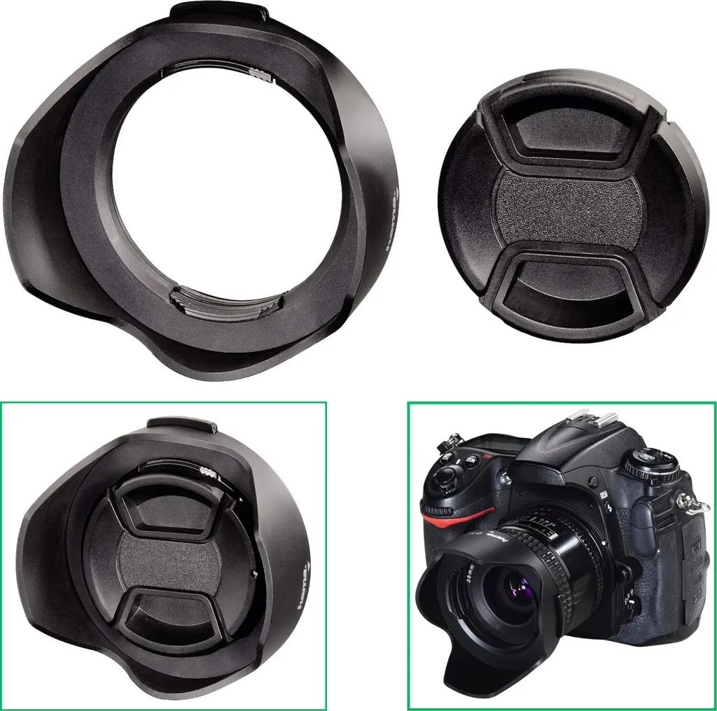 Set Paraluce Universale 58mm + Tappo Lente - Stop ai Riflessi Flare