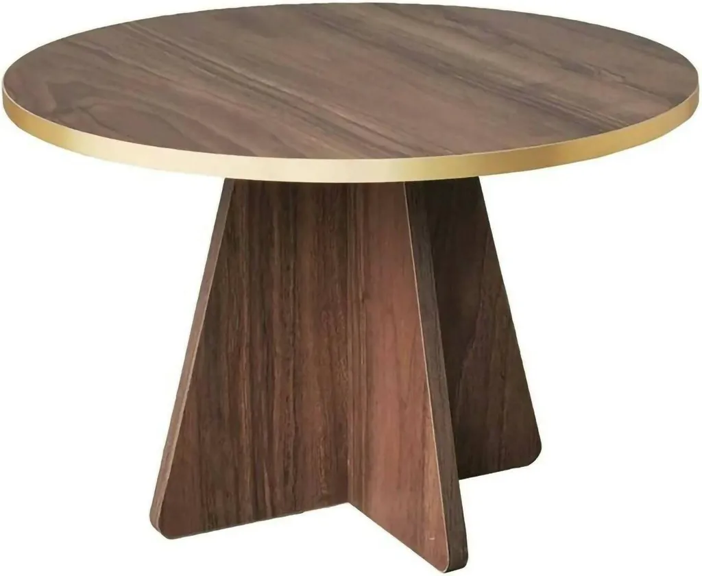 Armanda Table Basse 60x60x40h cm Or avec Porte-revues Intégré Chic