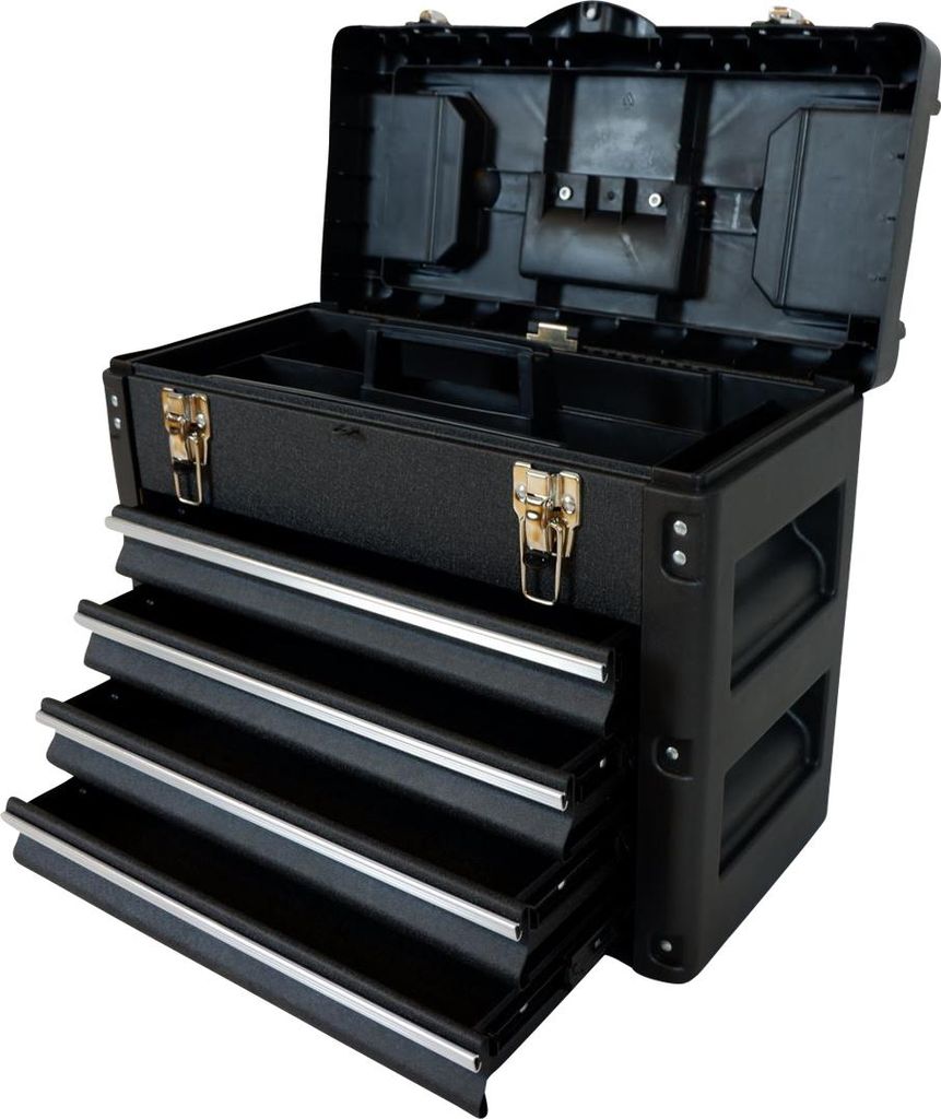 METALL Werkzeugkiste mit 8 Funktionen WK1-B BLACK EDITION von AS-S