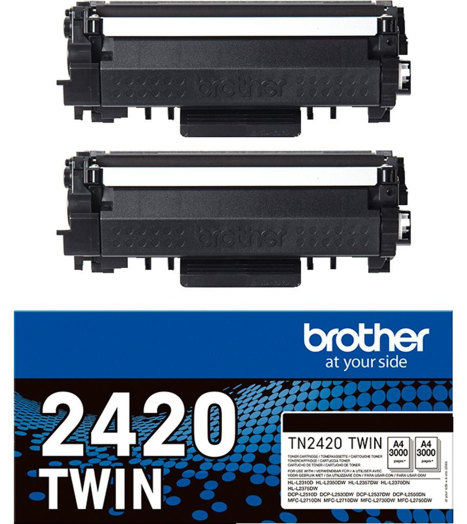 Brother TN2420TWIN kit toner originale confezione doppia Immagine del prodotto 