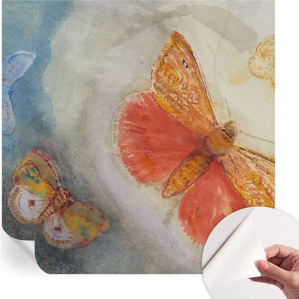 Selbstklebende Wandtapete - Dekorative Tapete für Wohnzimmer - Klebefolie für Wandbilder - Tapetenfolie für Wanddekoration - 250x250 cm - Bunte ...