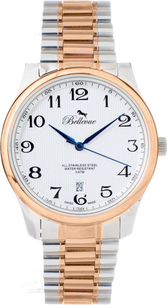 BELLEVUE F1 Uhr. Quarz, Weiß. Herrenuhr.