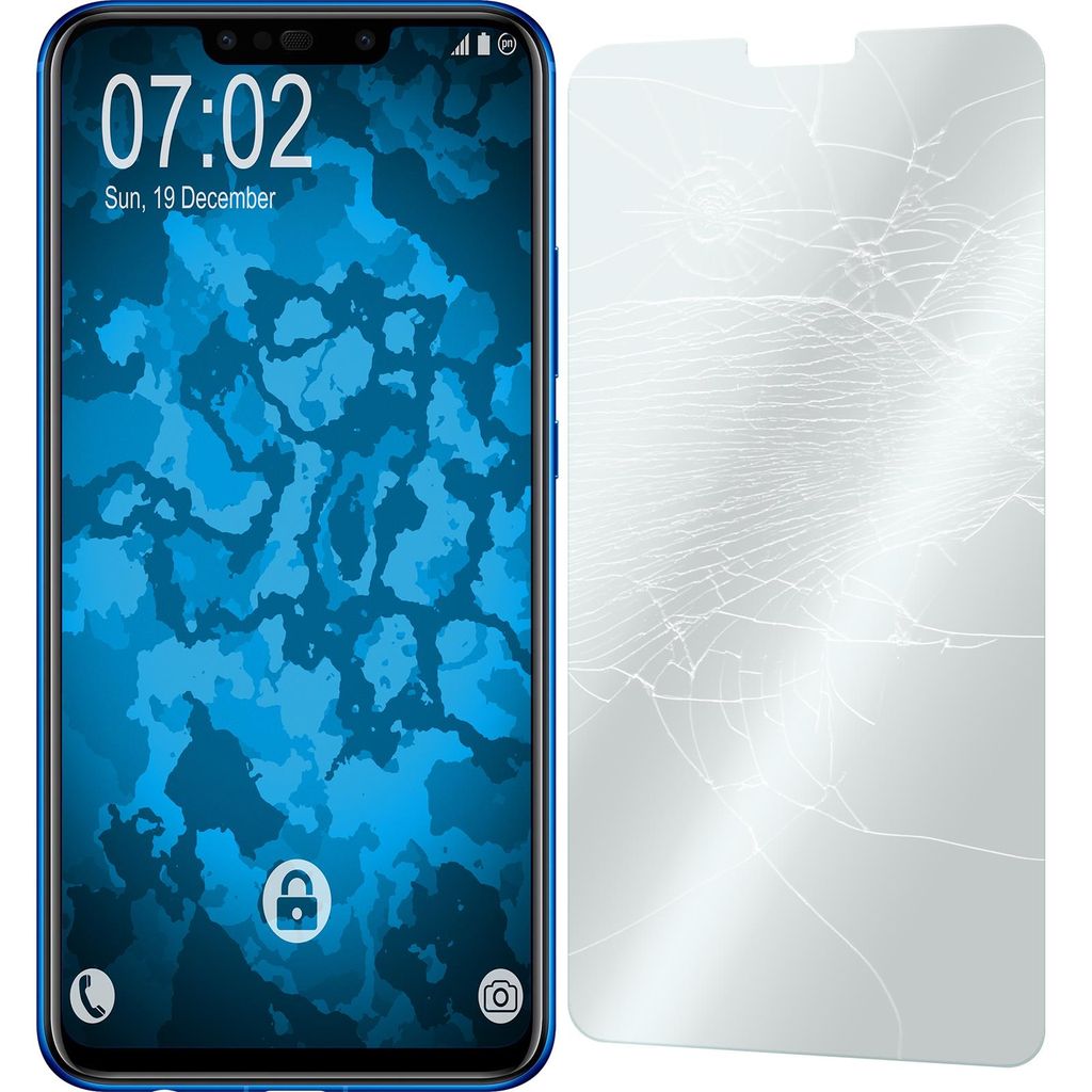 1er-Pack PhoneNatic Glas-Folie klar kompatibel mit Huawei Y9 (2019) - Panzerglas für Y9 (2019)