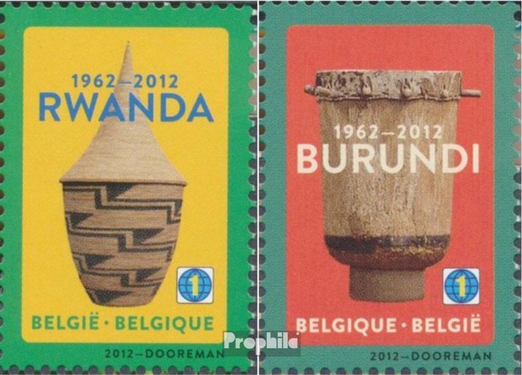 Briefmarken Belgien 2012 Mi 4286-4287 (kompl.Ausg.) postfrisch Ruanda und Burundi