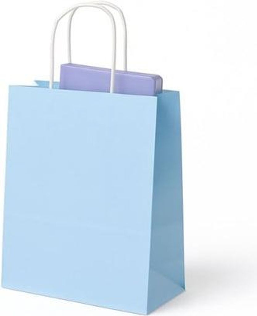 Papiertüte für Geschenke 180 x 80 x 225 Pastellblau