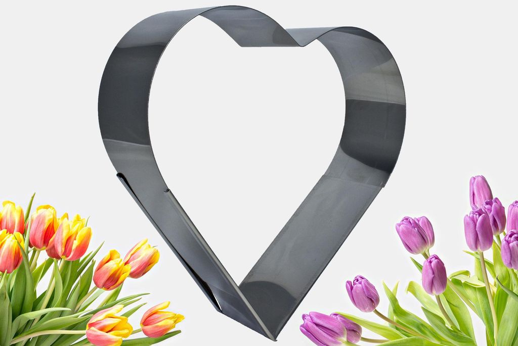 Herz-Backrahmen Herzform Tortenring Hochzeit Muttertag Produktbild 