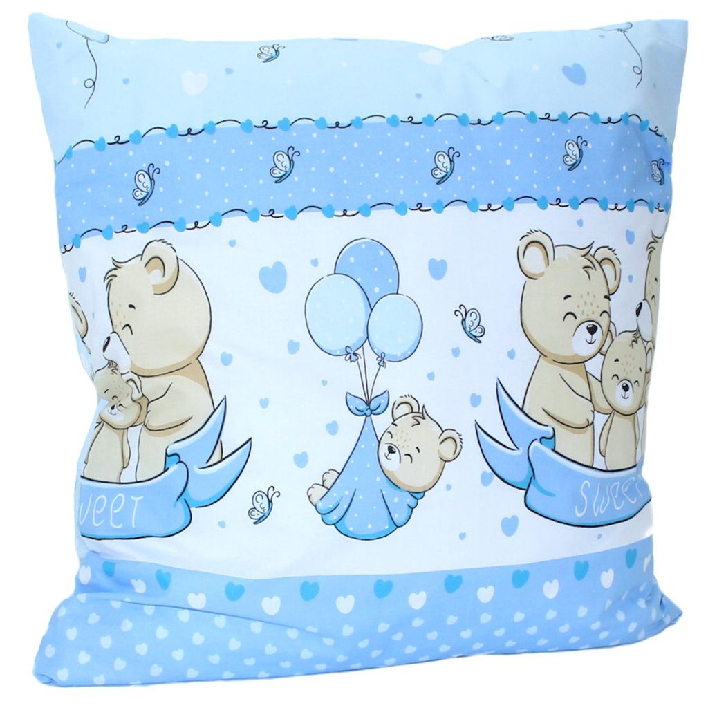Primawela Deko Kissenbezug Bezug für Baby Kind für Kissen 80x80 cm 2. Sweet Blau