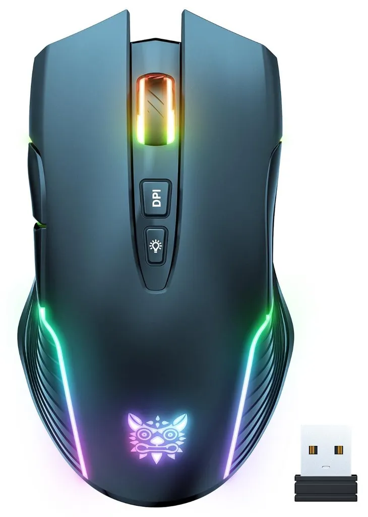 Souris Bluetooth Rechargeable 5600 DPI Noir : Fini les Piles et les Câbles