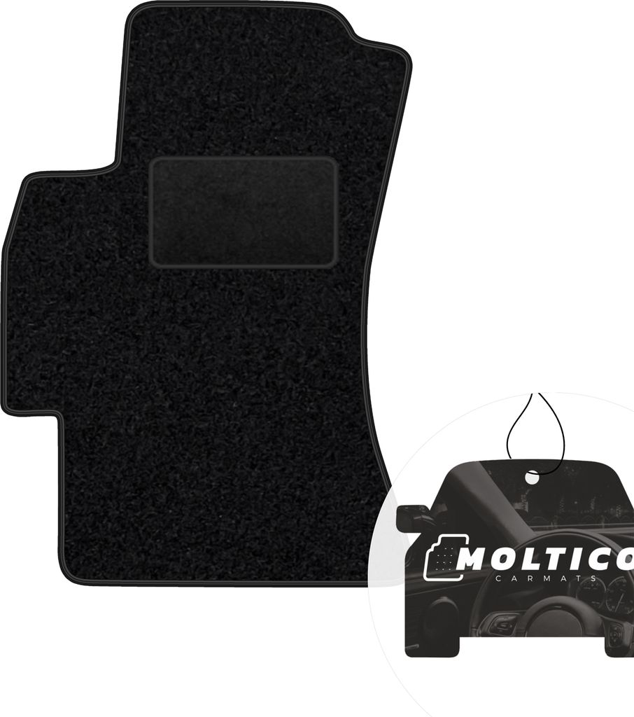 moto-MOLTICO Fahrer Fußmatte Auto Velours Fahrerseite Autoteppiche Schwarz Fahrermatte 1-teilig passend für Subaru Forester III Impreza III Legac...