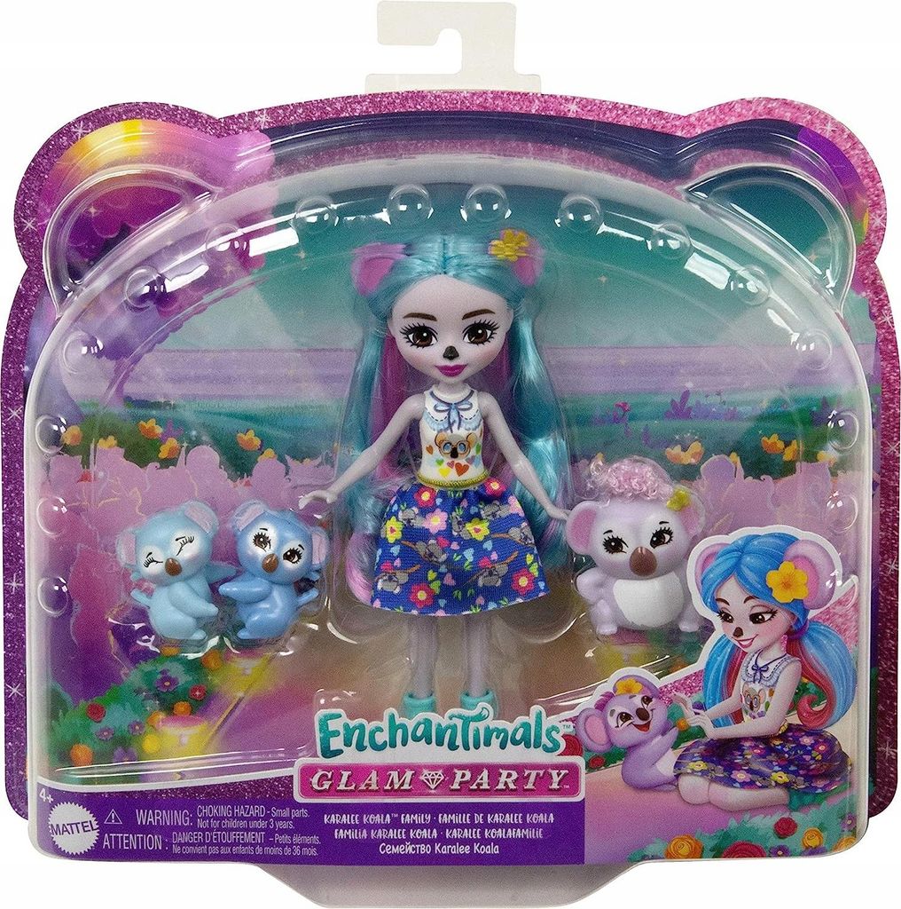 Enchantimals Glam Partypuppe Karalee Koala Koala Familie
