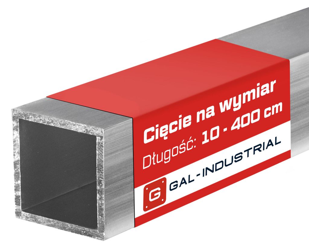 GAL-INDUSTRIAL | Rura kwadratowa aluminiowa - 30x30x2 mm - Zdjęcie produktu 