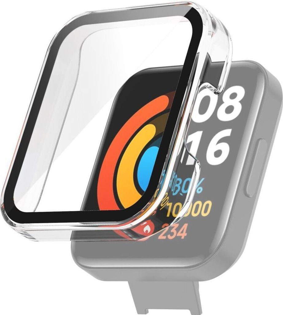 Schutzhülle für Xiaomi Redmi Watch 2 Lite Case Cover Tasche Etuis Bumper, Farbe:Transparent