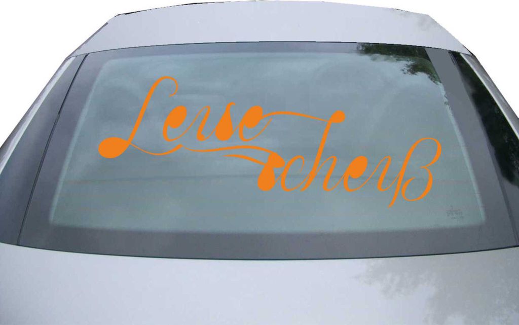 Indigos UG - Aufkleber Heckscheibe & Motorklappe DE6968 - orange - 600x221 mm - Leise ist scheiße! - Auto Scheiben Fenster Heckklappe Tuning Racin...
