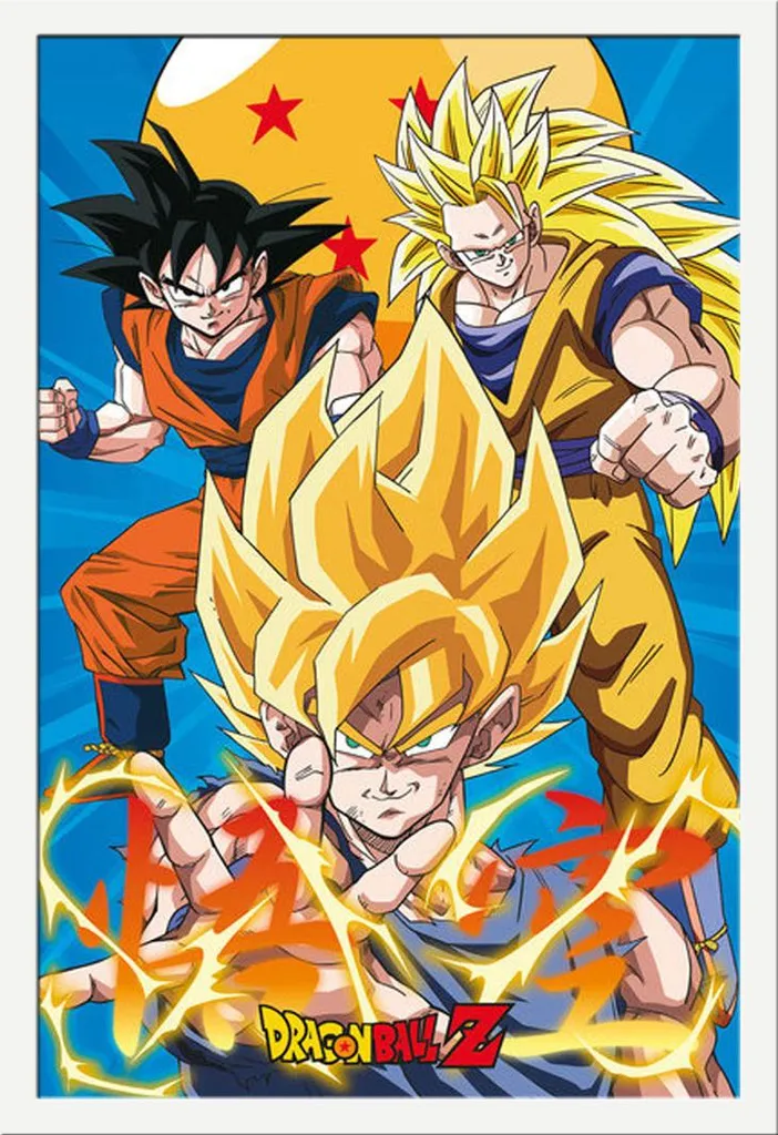 Regalo Dragon Ball Z: Poster Goku Evoluzione + Cornice Shinsuke