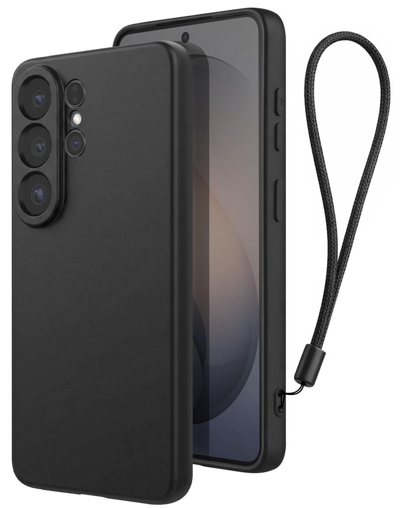 Avizar, Matte Hülle mit Schlaufe für Samsung Galaxy S26 Ultra, Schwarz