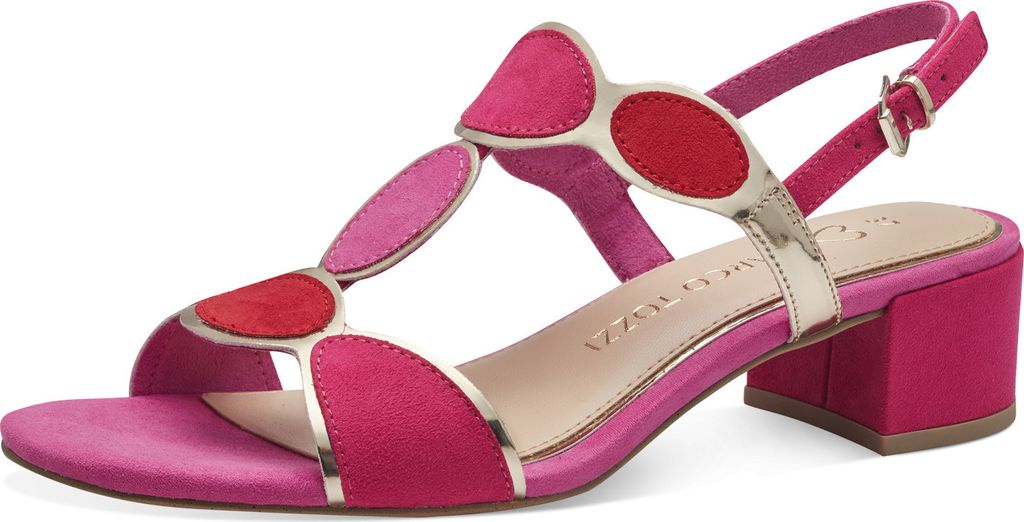 MARCO TOZZI Damen Sandale Textil Sandalette Metallic Produktbild 3