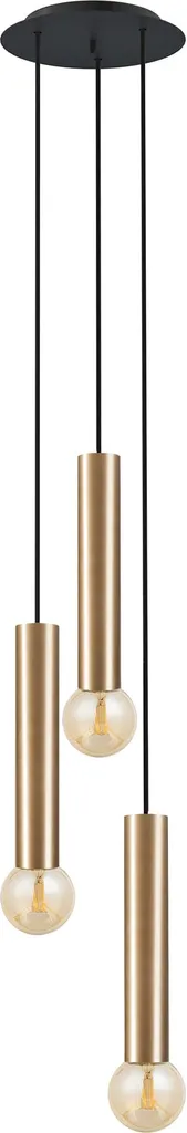 Lustre BATON 130cm : Éclairage vertical pour plafond haut en laiton