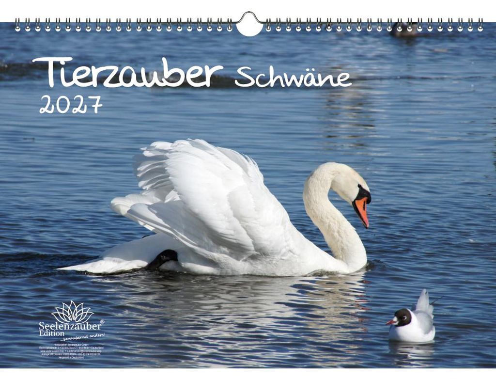 Tierzauber Schwäne DIN A3 Kalender für 2027 Enten - Seelenzauber