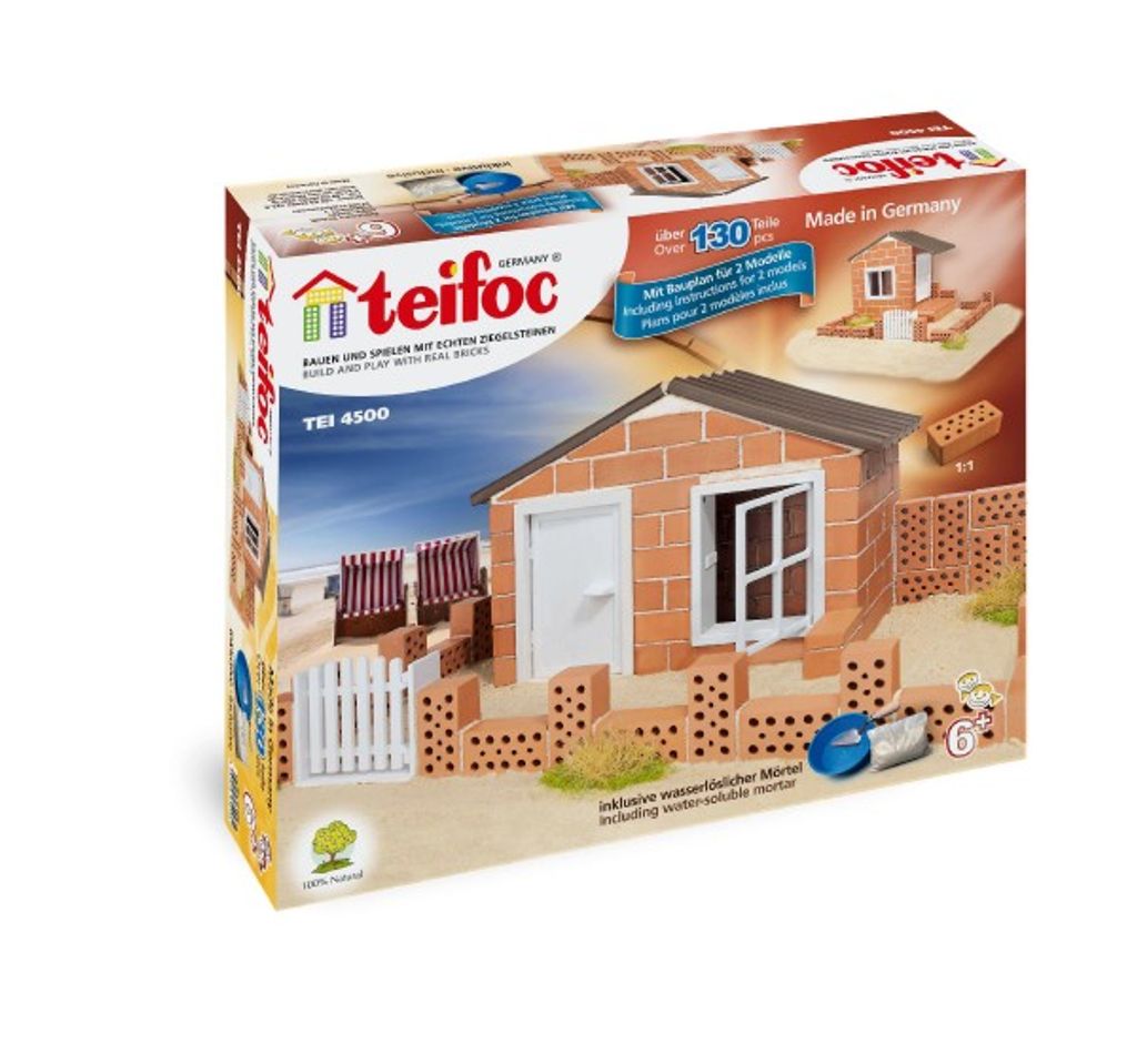 Kit De Construction Teifoc Petite Étable - 50 Pièces, Briques Et Mortier Réutilisables, Jeu éducatif Neuf