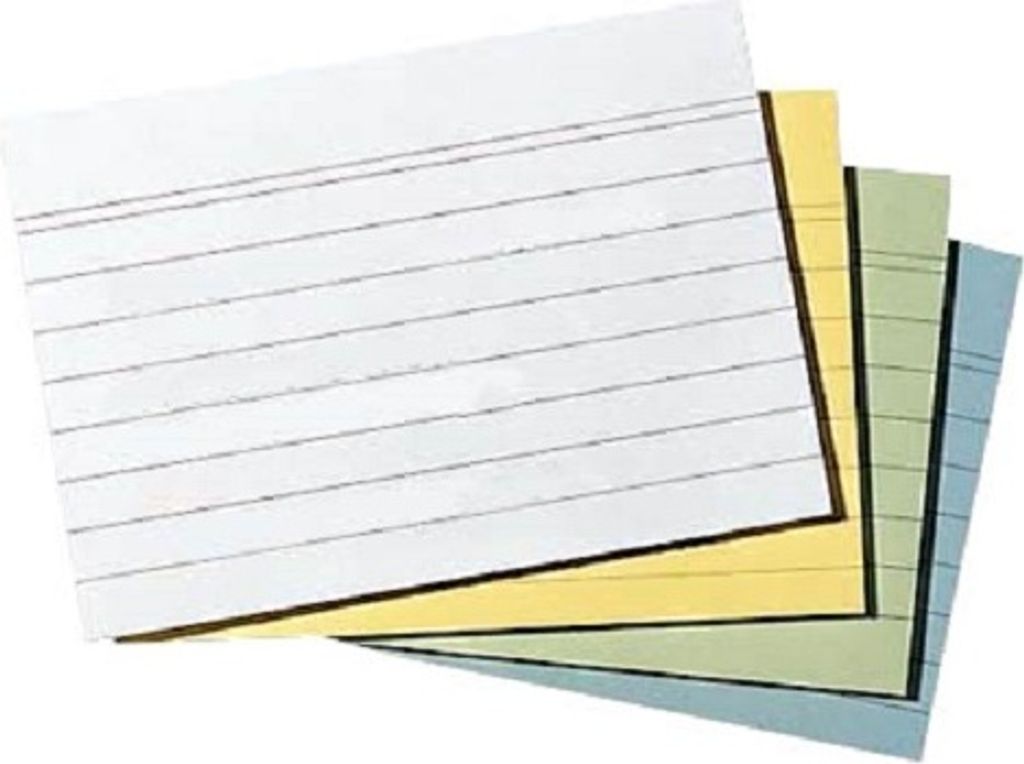 Karteikarten DIN A5 gelb liniert, 100 St.