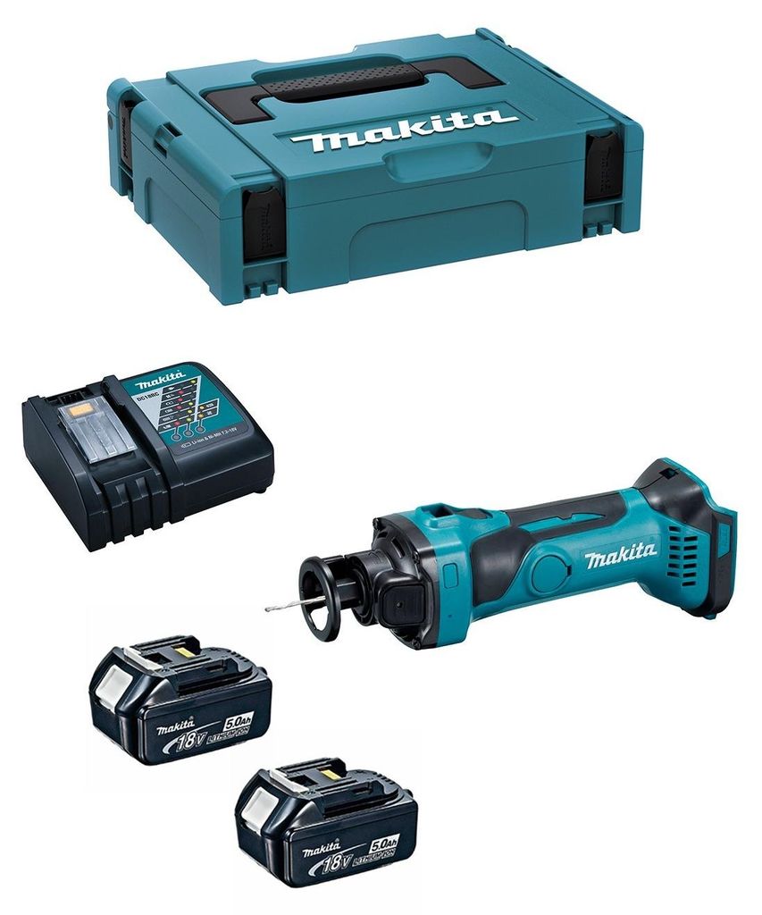 Fresadora MAKITA DCO180RTJ (2 x 5,0 Ah + DC18RC + MAKPAC 1) Imagen del producto 