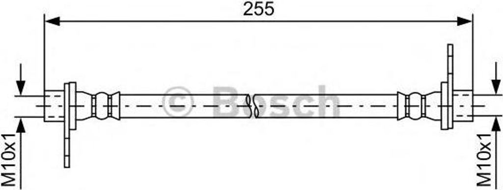 BOSCH 1 987 481 585 Bremsschlauch für MITSUBISHI ASX (GAW) Outlander II SUV (CWW) Lancer VIII Limousine (CYA, CZA) Lancer VIII Schrägheck (CXA)