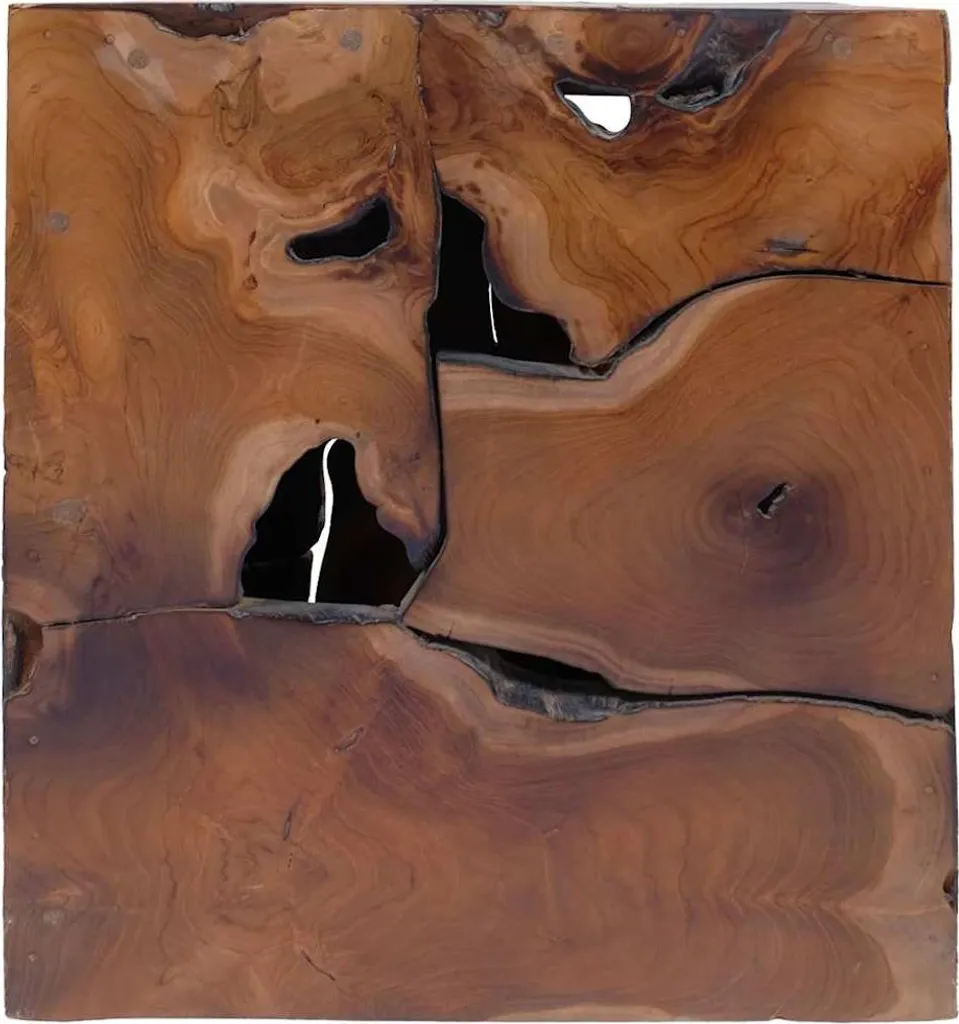 Sgabello in Legno Teak per Esterni | Massiccio e Resistente Intemperie - 2
