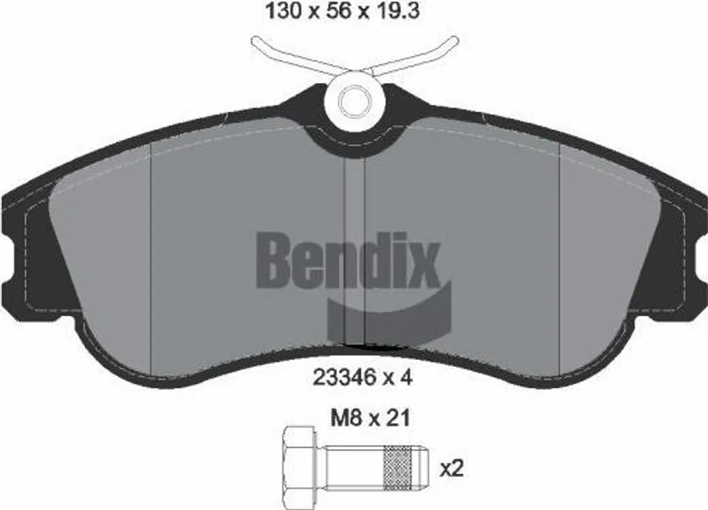Jeu de plaquettes de frein à disque BENDIX pour Berlingo & Partner (BPD1316)