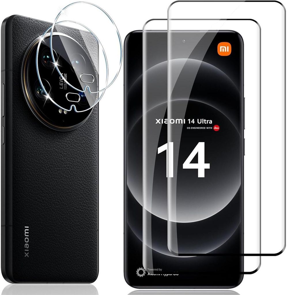 Panzerglas für Xiaomi 14 Ultra Schutzfolie 2x Kamera Produktbild 