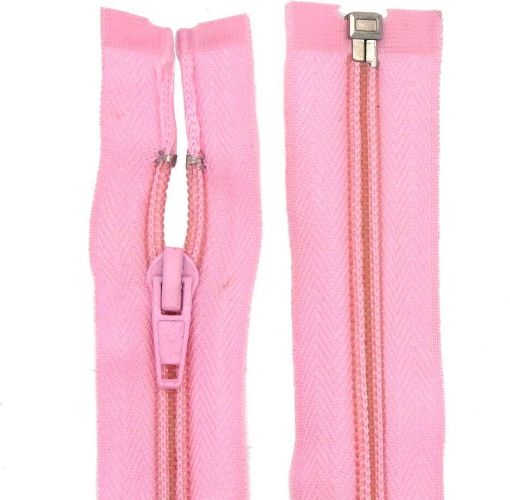Reißverschluss Nylon 6mm teilbar 65 cm Hellpink Produktbild 