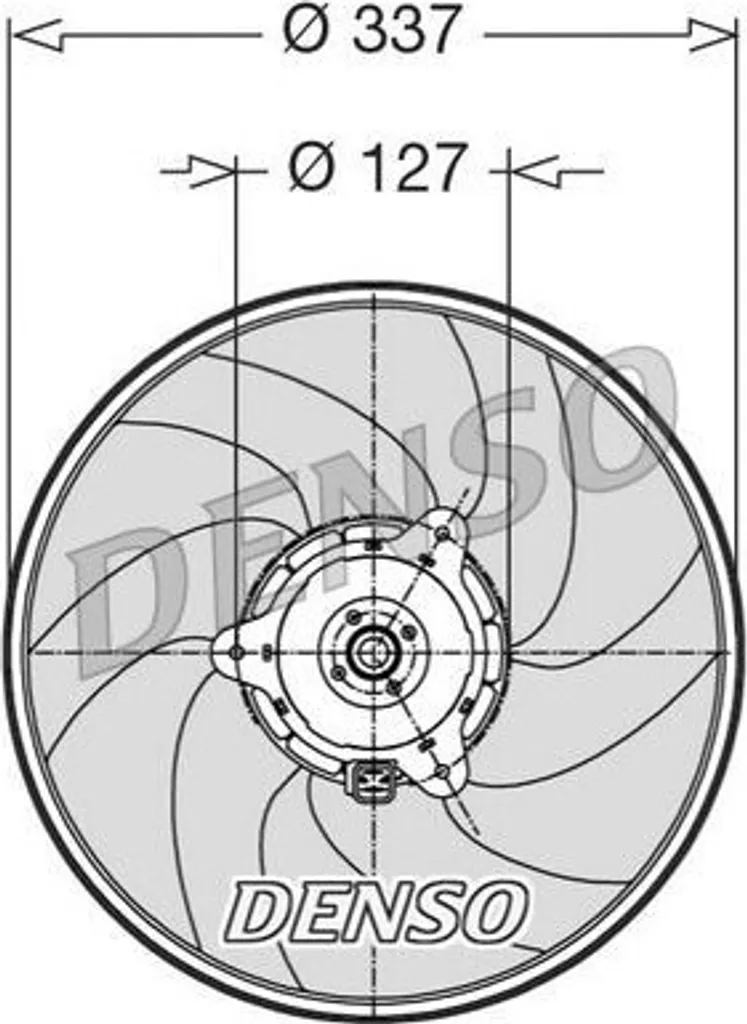 Ventilateur de refroidissement moteur pour Partner et Partner Tepee DENSO