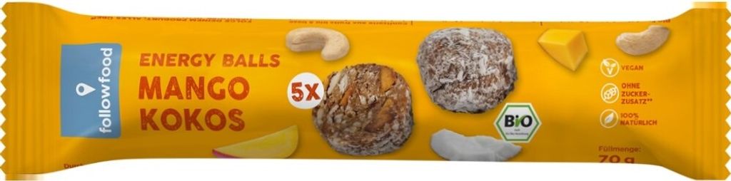 Energy Balls - Mango Kokos 50g Produktbild 