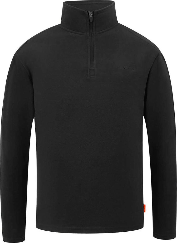 Blue Wave Herren Half-Zip Fleecejacke Niklas mit Stehkragen - Fleece-Pullover mit halben Reißverschluss in Anthrazit Größe 6XL