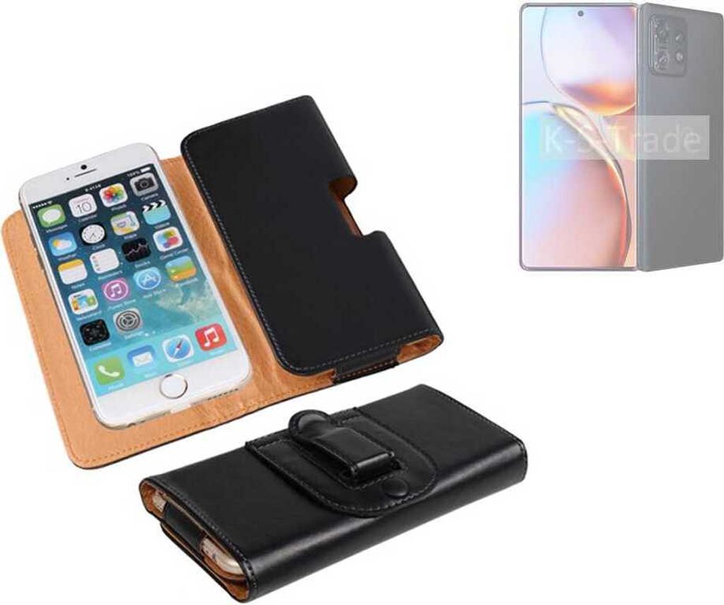 K-S-Trade Schützhülle Handyhülle kompatibel mit Motorola Edge+ 2023 Holster Gürtel Tasche Schutzhülle Handy-Tasche Smartphone Case Seitentasche
