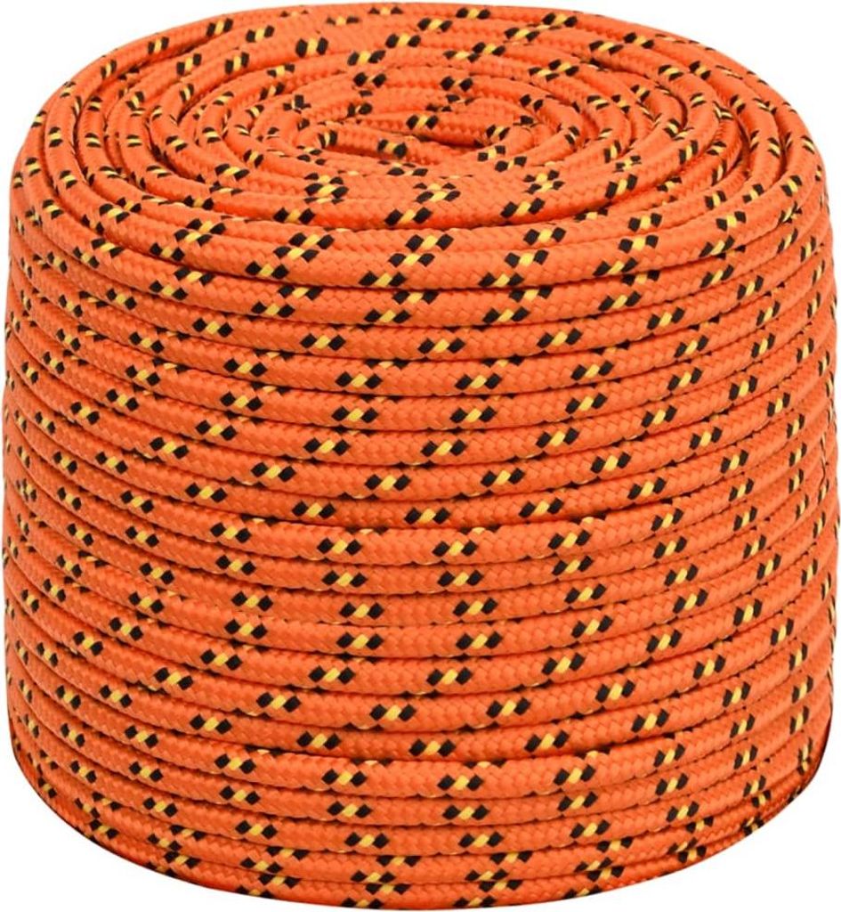 vidaXL Bootsseil Orange 6 mm 100 m Polypropylen