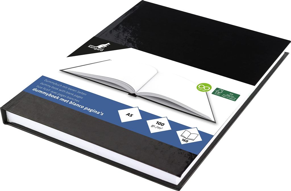 Kangaro K-5565 schetsboek, 80 bladzijden, DIN A5, zwart Productafbeelding 